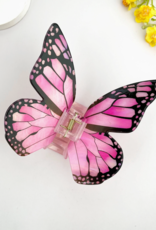 Pink Butterfly Claw Clip