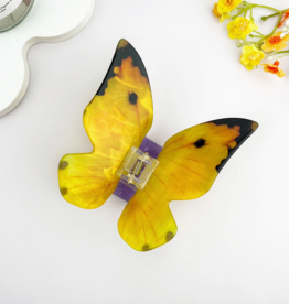 Yellow Butterfly Claw Clip