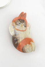 Lazy Cat Pink Bunny Claw Clip