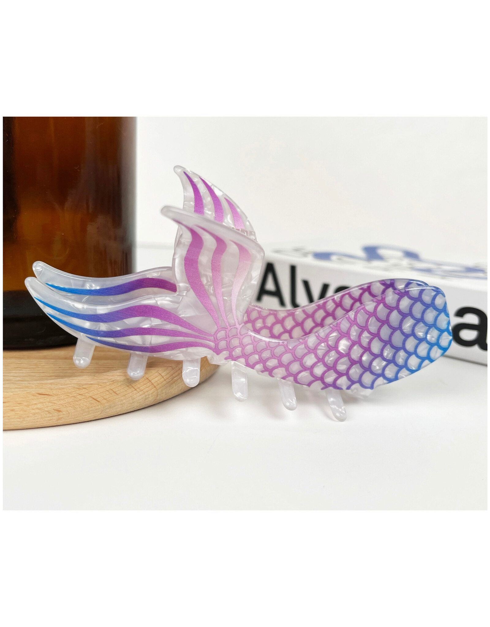 Purple Mermaid Tail Claw Clip