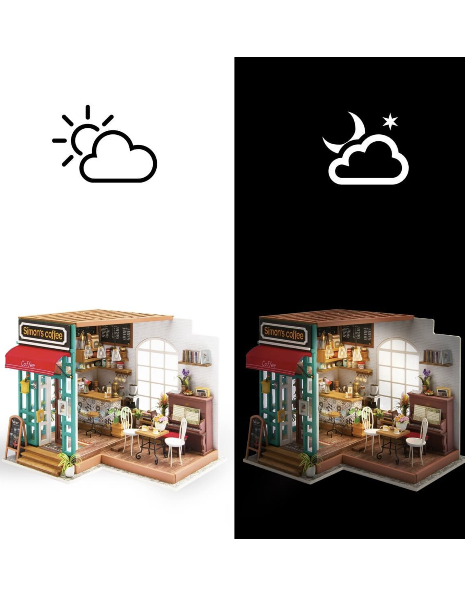 DIY Miniature House Kit : Simon's Coffee