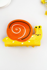 Orange Snail Claw Clip