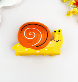 Orange Snail Claw Clip