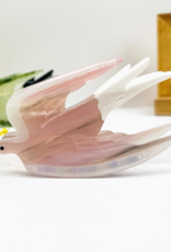 Pink & White Swallow Claw Clip