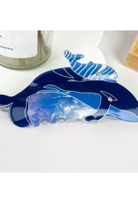 Whale and Striped Baby Claw Clip