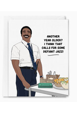 Deviant Jazz Severance Birthday Greeting Card