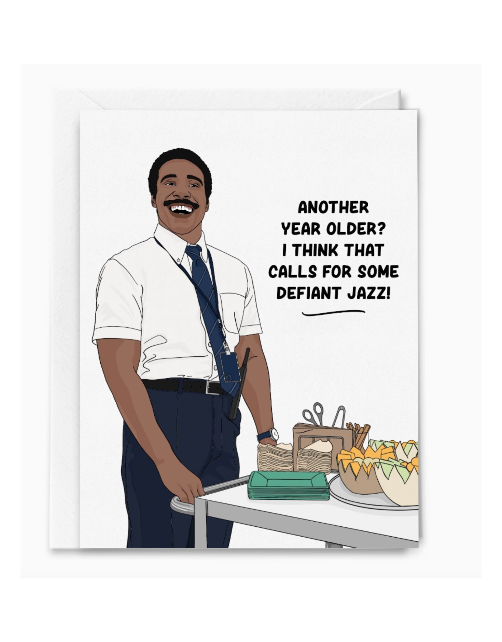 Deviant Jazz Severance Birthday Greeting Card