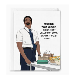 Deviant Jazz Severance Birthday Greeting Card