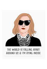 Moira Rose Dying Inside Sticker