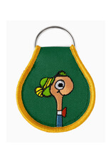 Lowly Worm Embroidered Key Tag
