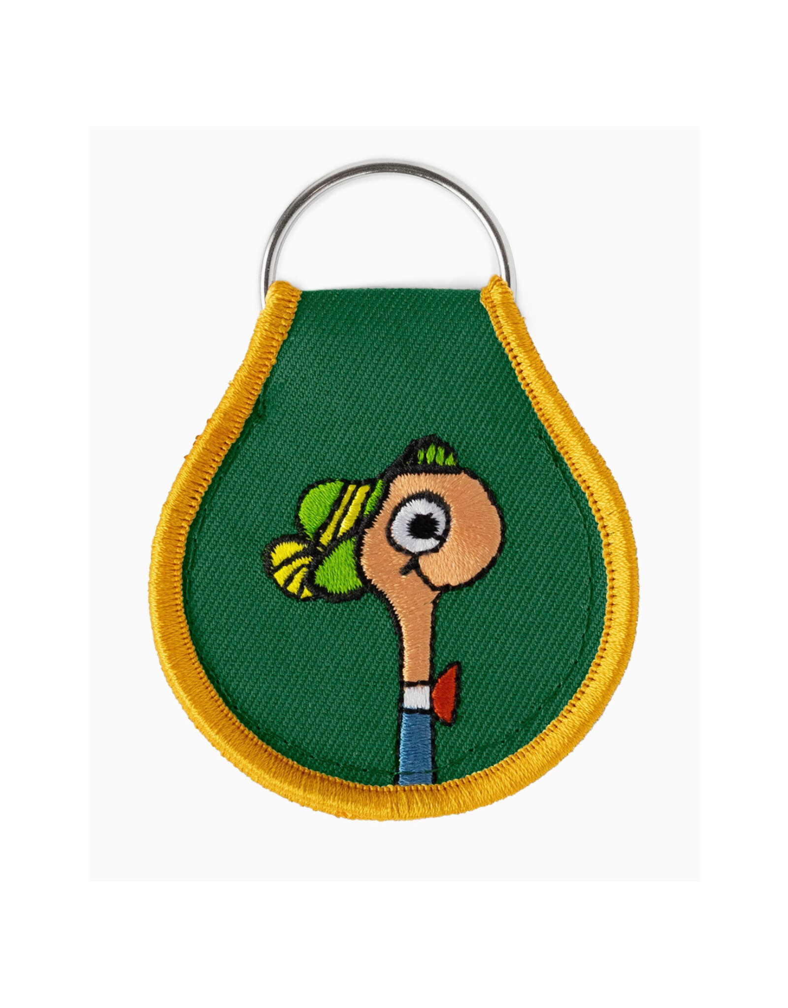 Lowly Worm Embroidered Key Tag