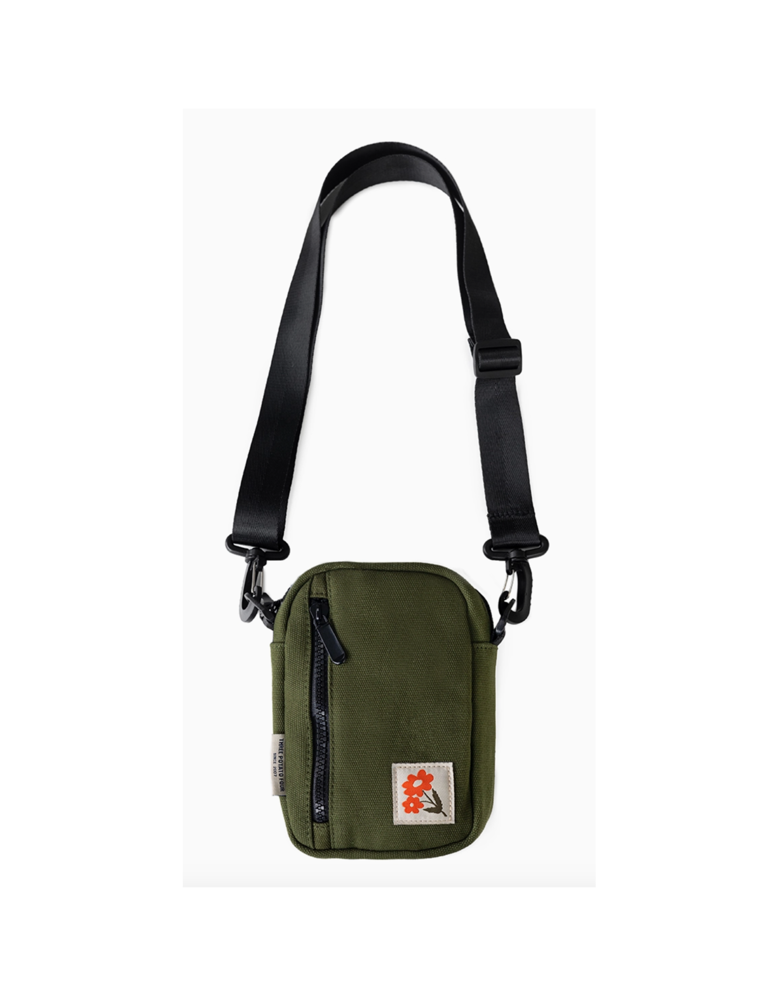 Crossbody Bag - Army Green / Orange Blossom