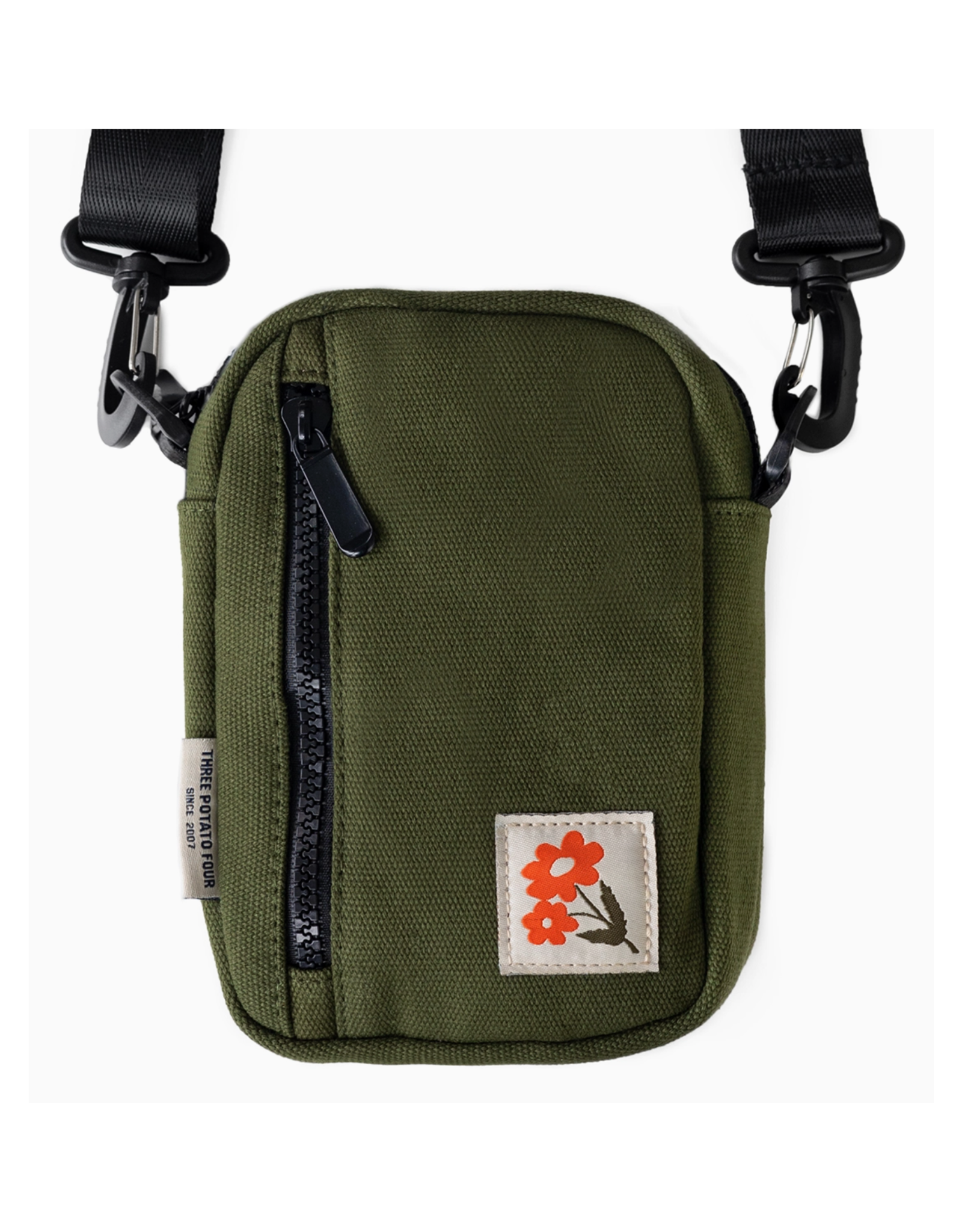 Crossbody Bag - Army Green / Orange Blossom