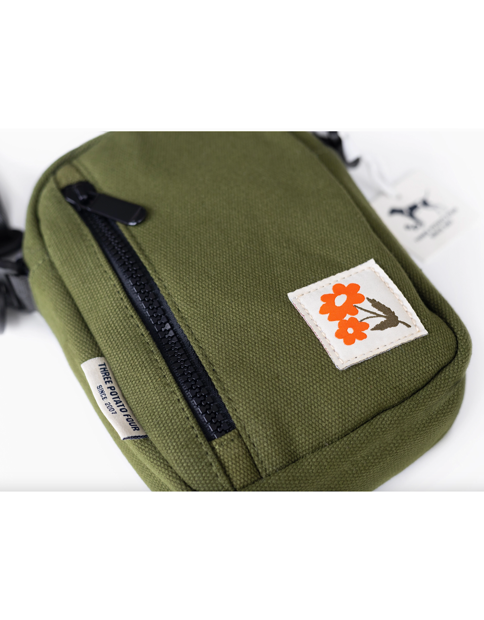 Crossbody Bag - Army Green / Orange Blossom