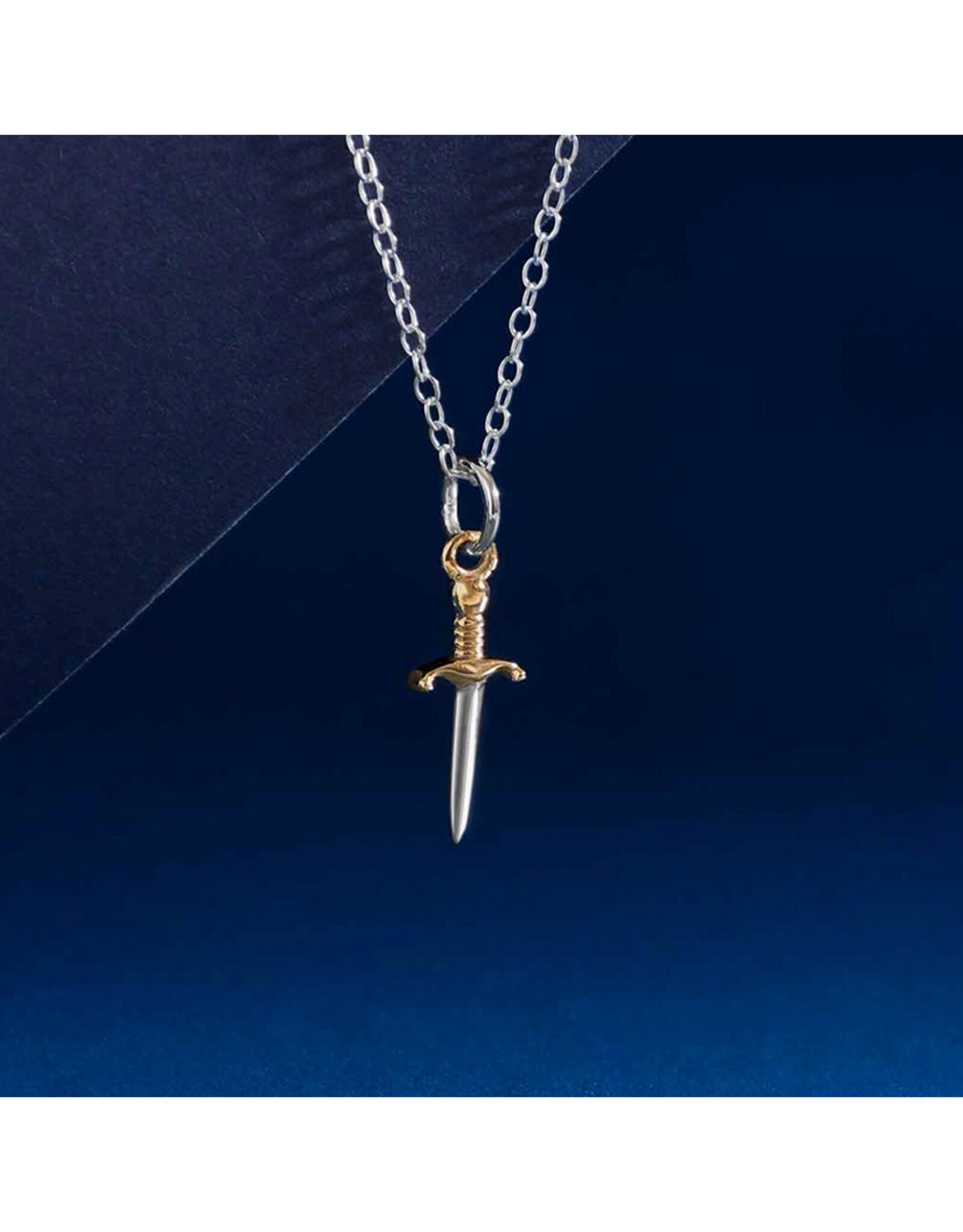 Mixed Metal Mini Dagger Necklace