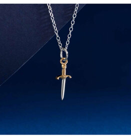 Mixed Metal Mini Dagger Necklace