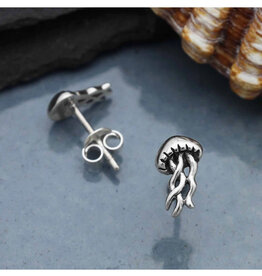 Jellyfish Stud Earrings - Sterling Silver