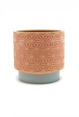 Mid Century Stoneware Pot - Pink