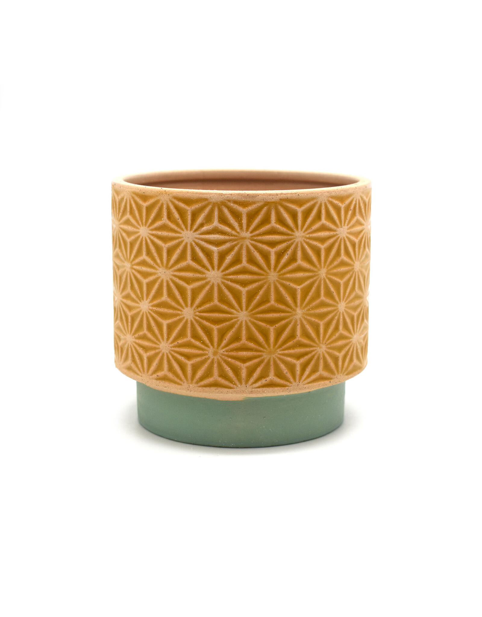 Mid Century Stoneware Pot - Orange