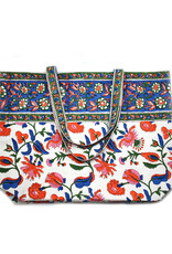 Chamoli Flower Organic Blue Picnic Bag