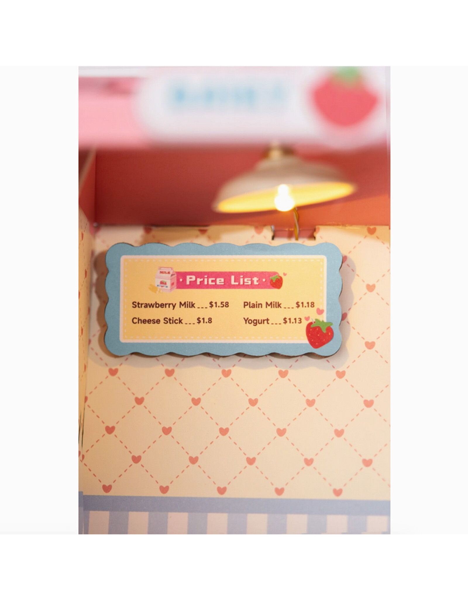 Diy Miniature House Kit: Strawberry Milk Box