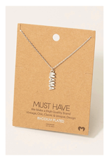 Silver Flat Mama Pendant Necklace