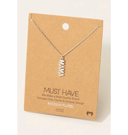 Silver Flat Mama Pendant Necklace