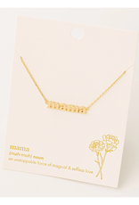 Mama Print Charm Necklace