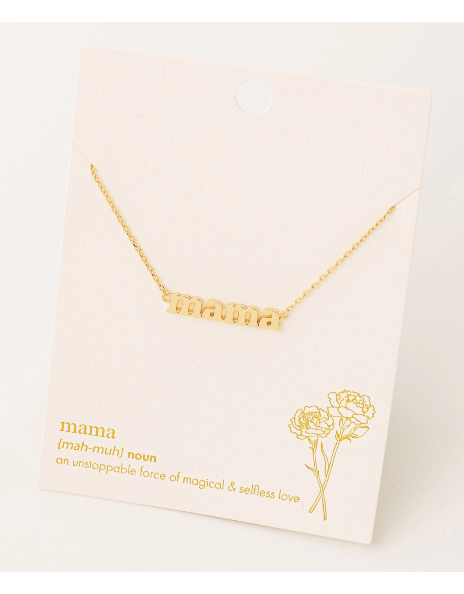 Mama Print Charm Necklace