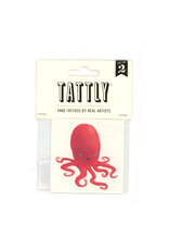 Ruby Octopus Tattoo Pair