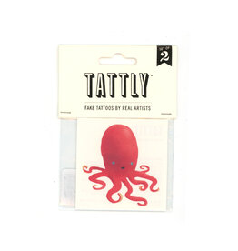 Ruby Octopus Tattoo Pair