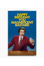 Ron Burgundy Happy Birthday Magnificent Bastard Greeting Card