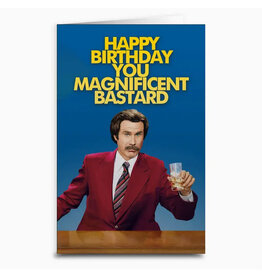 Ron Burgundy Happy Birthday Magnificent Bastard Greeting Card