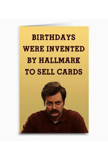 Ron Swanson Birthdays Were Invented Greeting Card