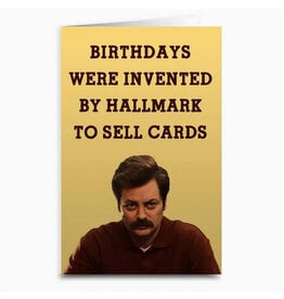 Ron Swanson Birthdays Were Invented Greeting Card