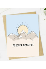 Forever Grateful Mountain Sunshine Greeting Card