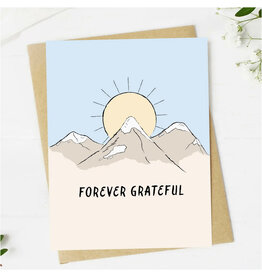 Forever Grateful Mountain Sunshine Greeting Card