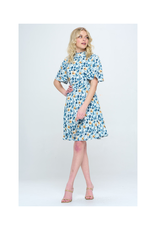 Flutter Sleeve Watercolor Floral Dress