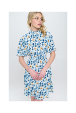 Flutter Sleeve Watercolor Floral Dress
