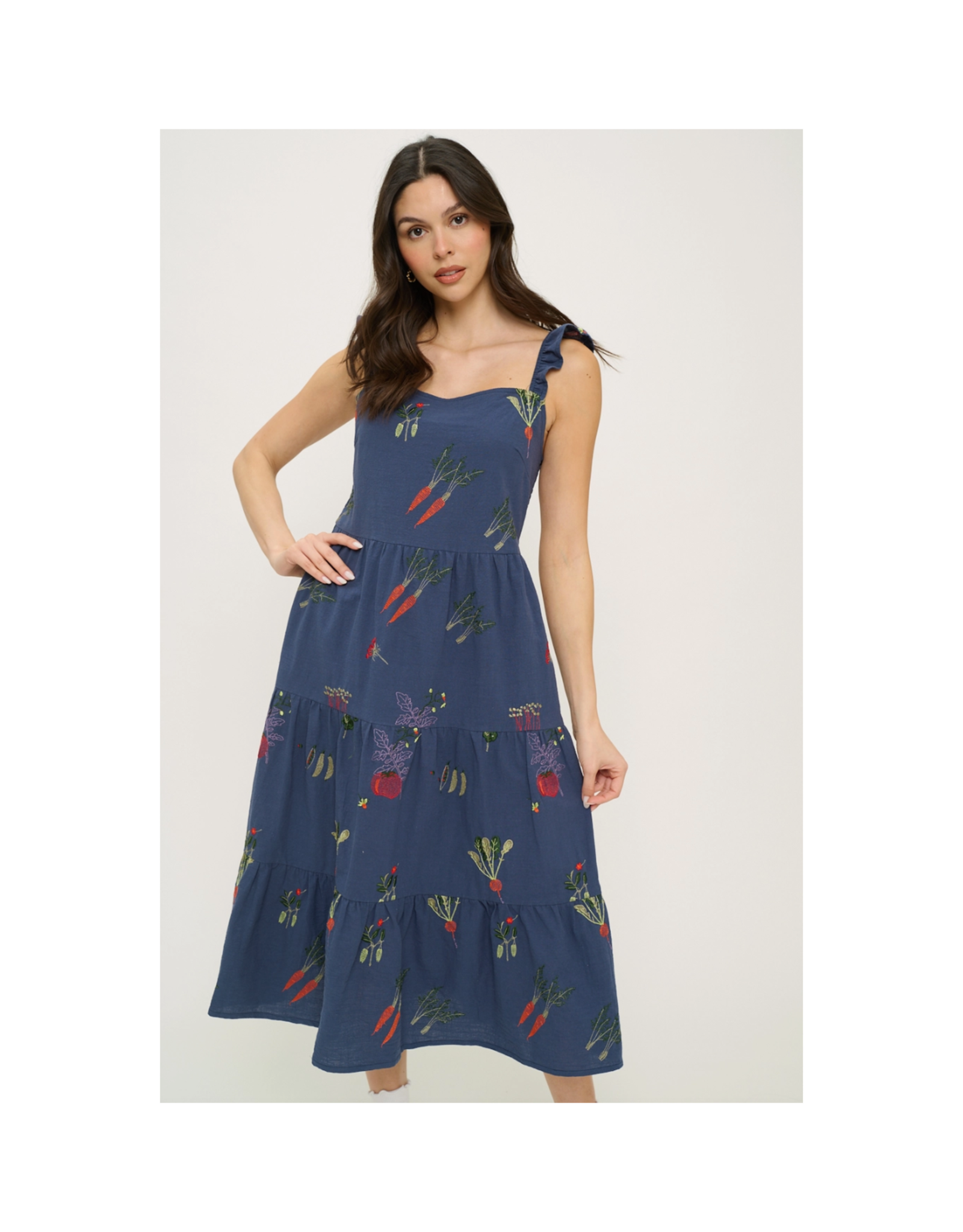 Veggie Garden Embroidered Dress