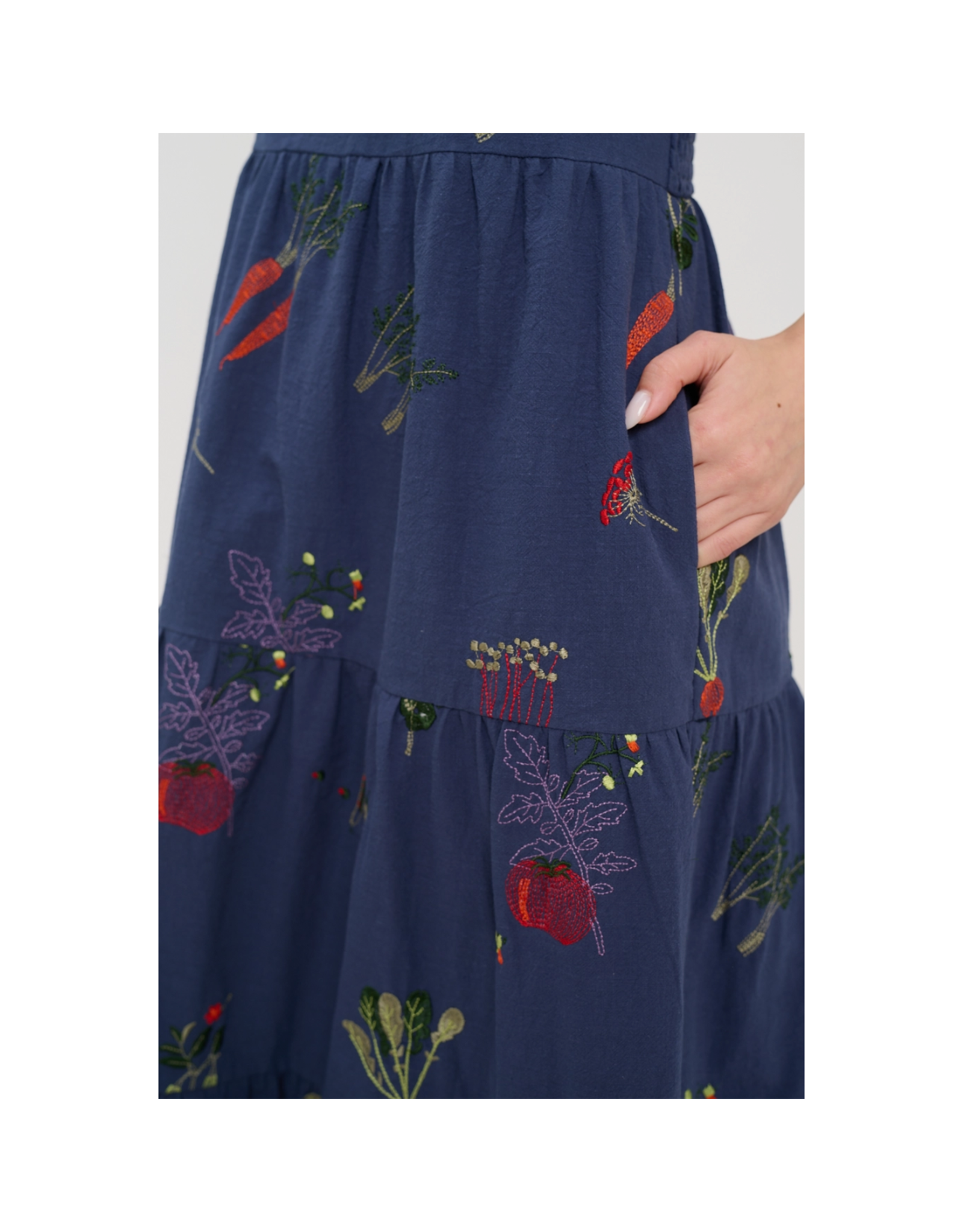 Veggie Garden Embroidered Dress
