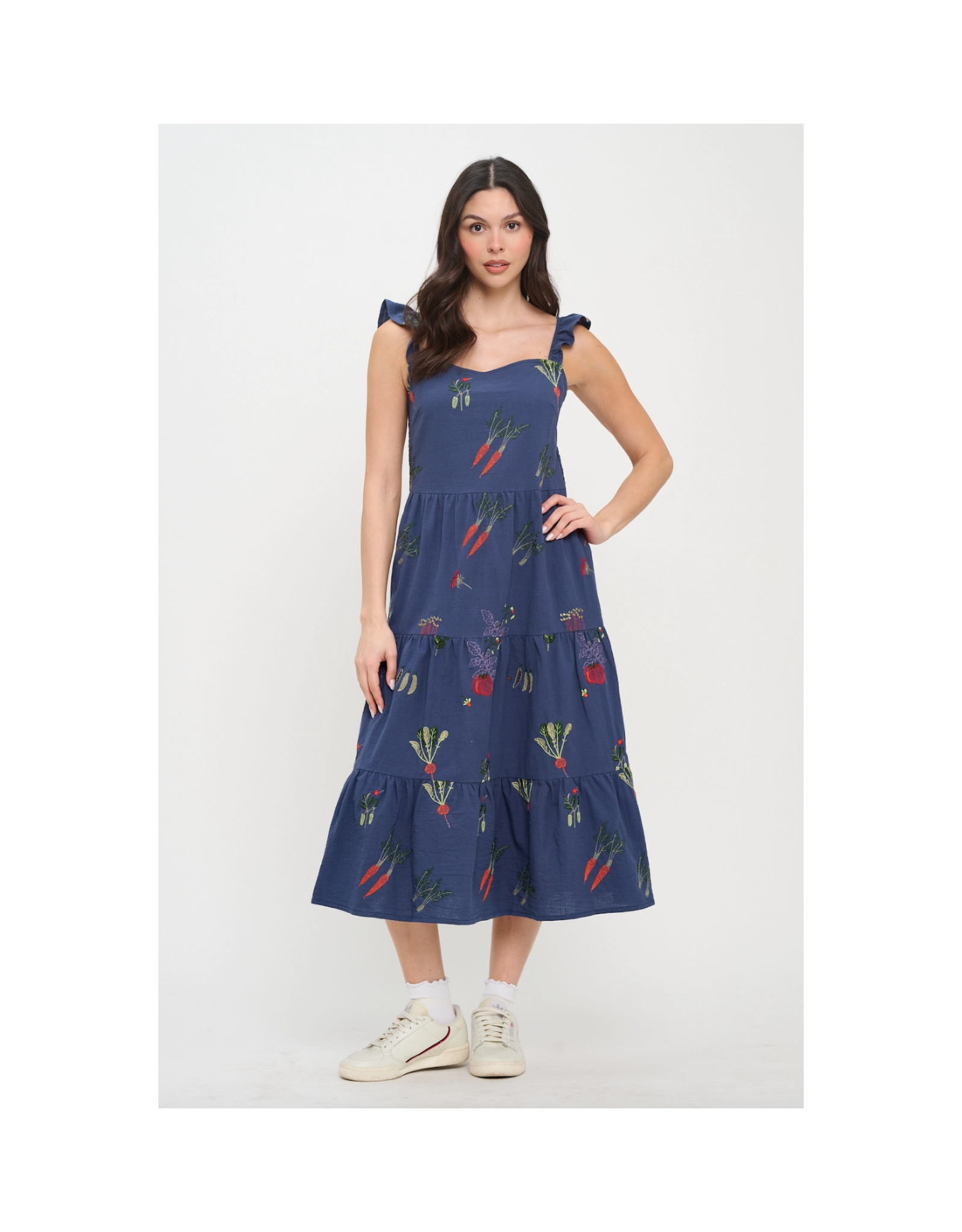 Veggie Garden Embroidered Dress