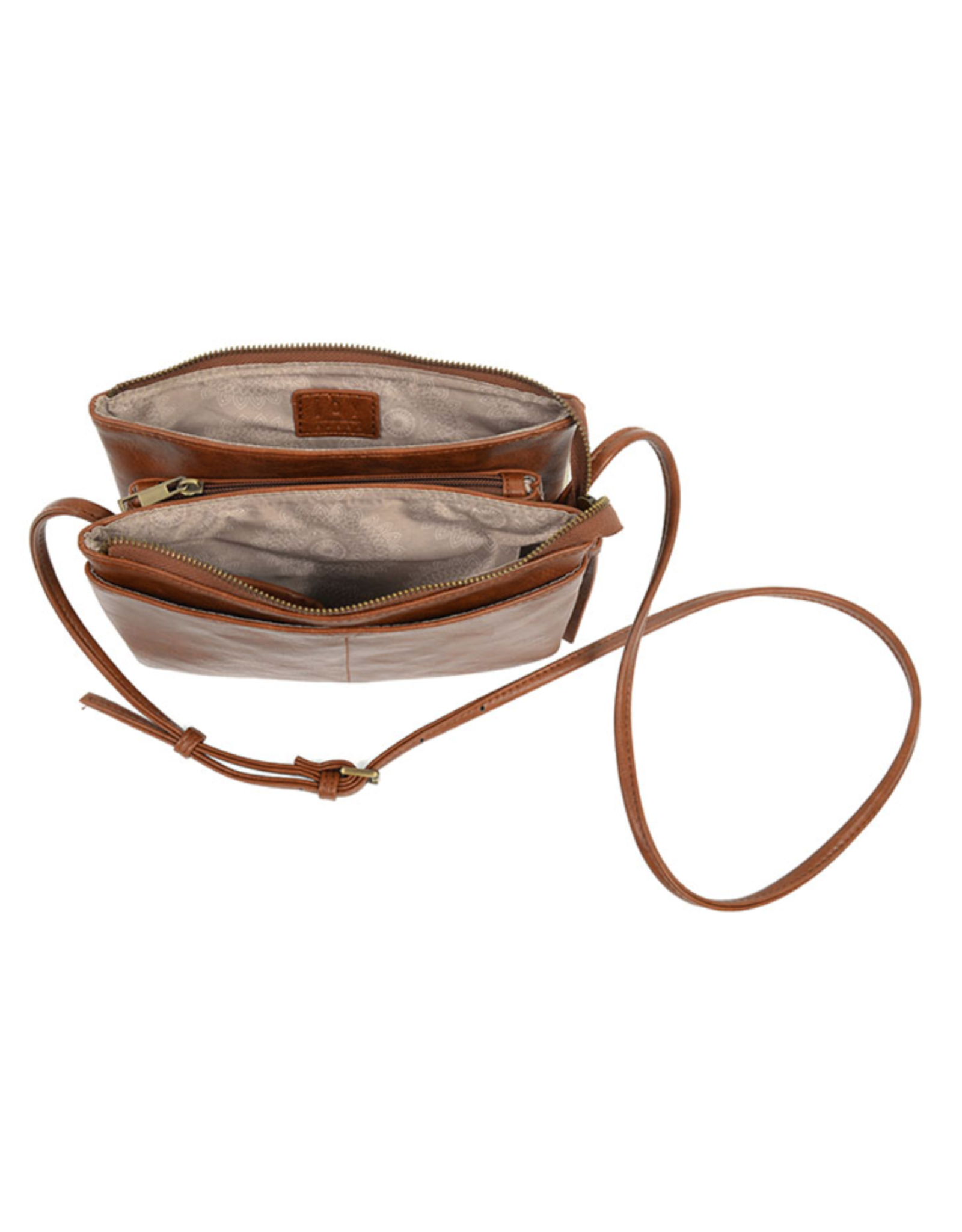 Liv Multi Pocket Crossbody Bag - Caramel