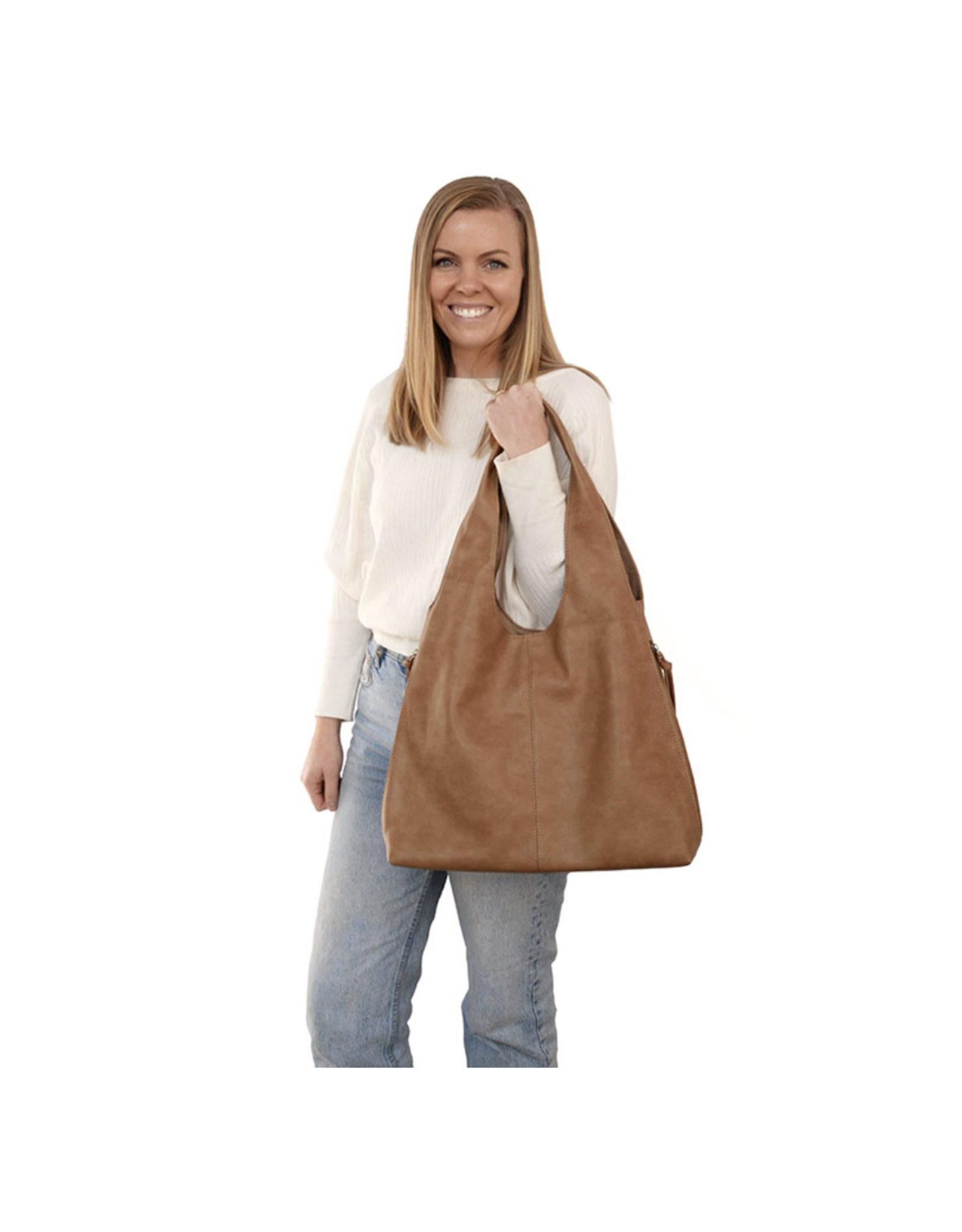 Claire Hobo Bag - Tan