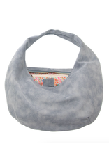 Bianca Soft Crescent Shoulder Bag - Light Grey