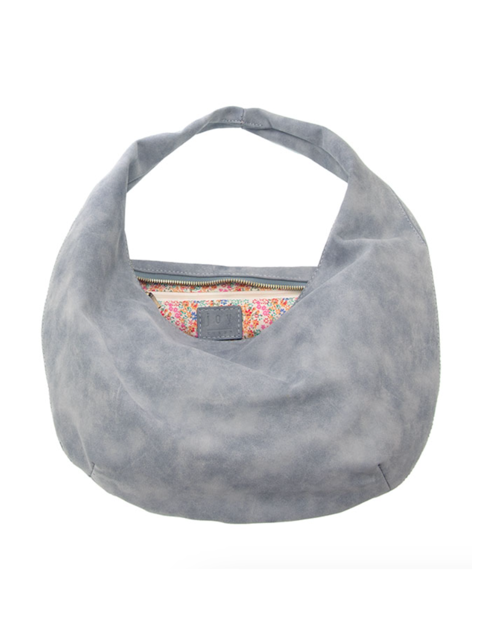 Bianca Soft Crescent Shoulder Bag - Light Grey
