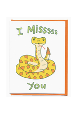 Rattlesnake I Miss You Greeting Card