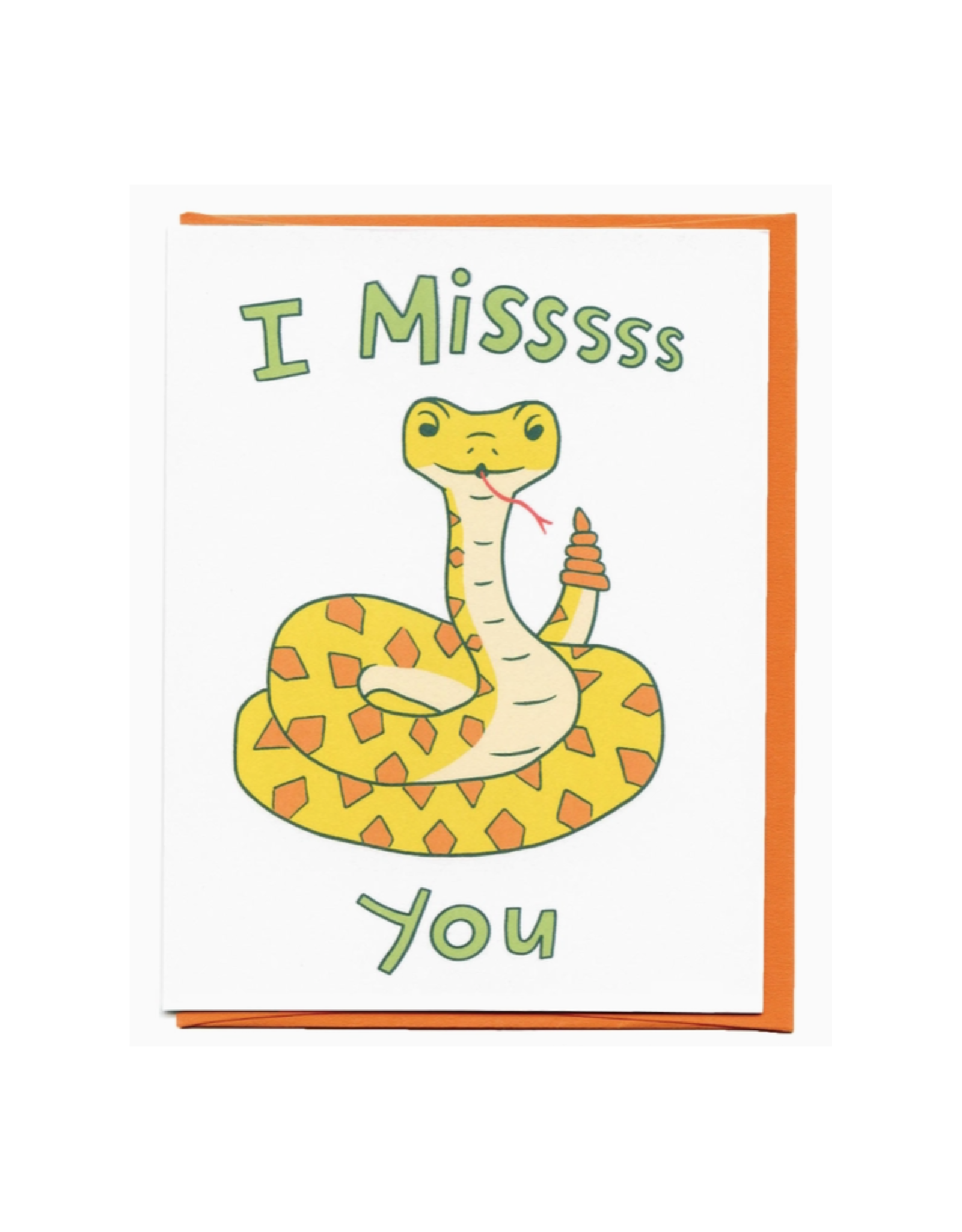 Rattlesnake I Miss You Greeting Card