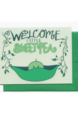 Welcome Little Sweet Pea Greeting Card