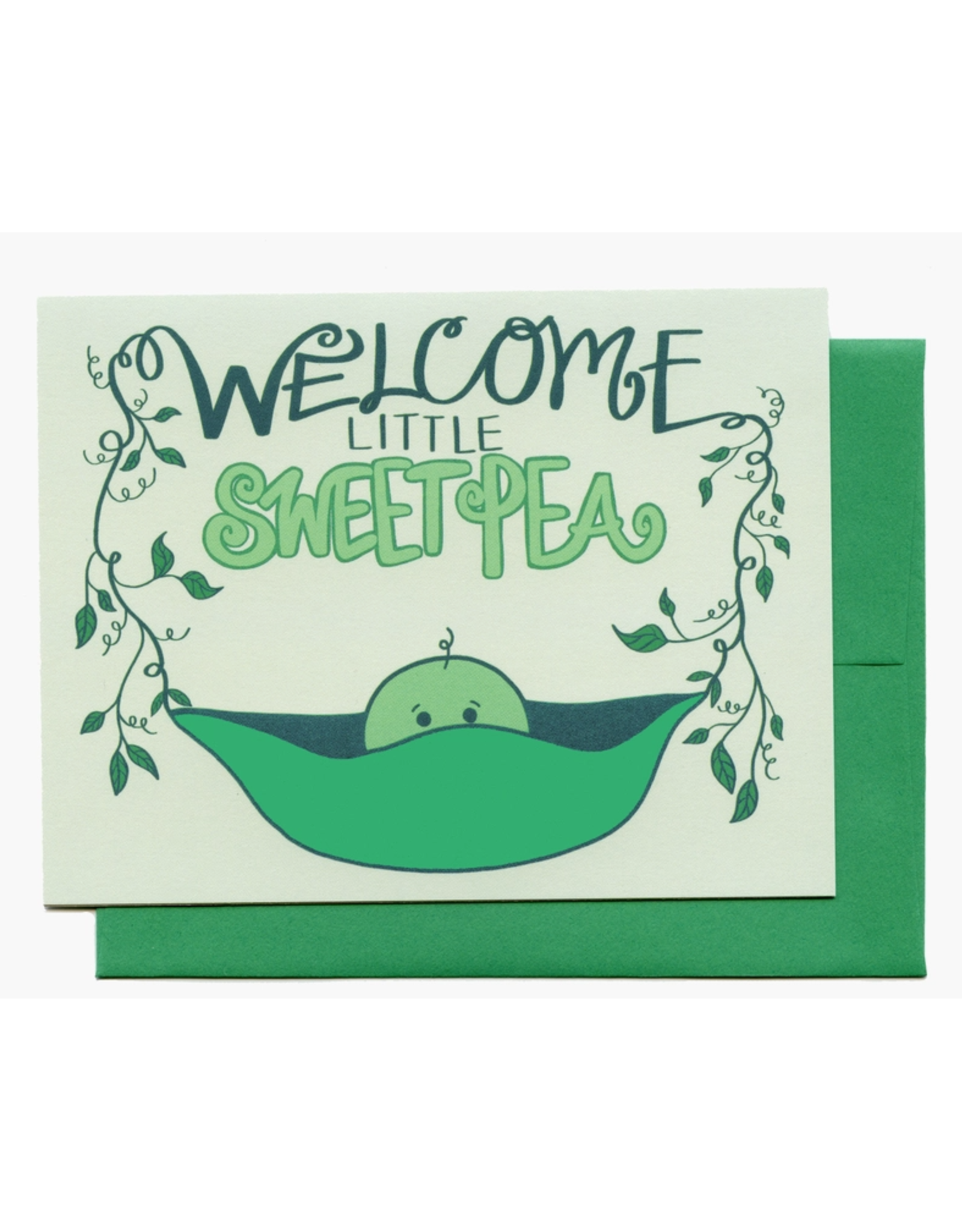 Welcome Little Sweet Pea Greeting Card